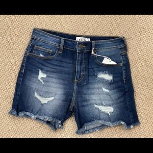 Cello Mid Rise Denim Shorts